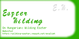 eszter wilding business card